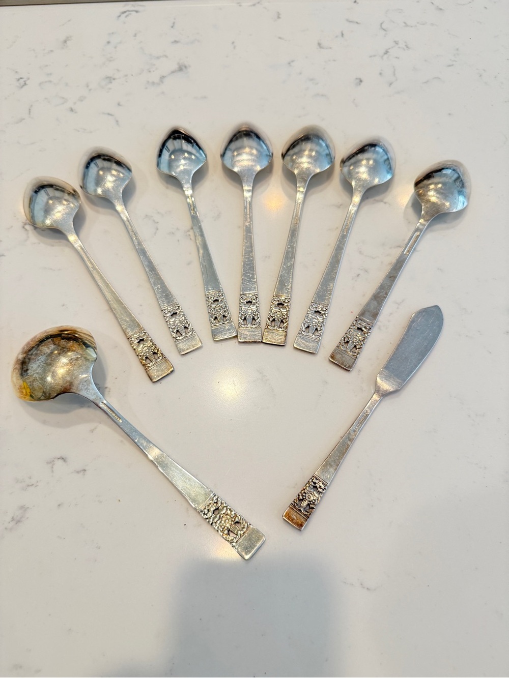 Vintage Oneida Community Plate Morning Star 1948 Silverplate Flatware 9 Pc Set - Picture 2 of 11